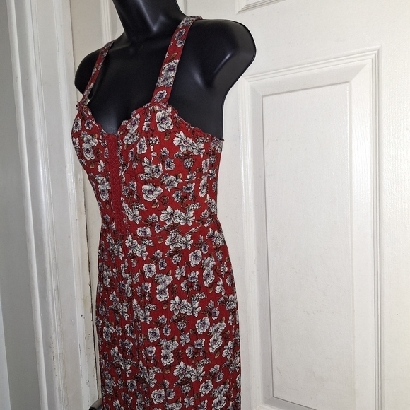 American Eagle jump suit floral pattern size 4 - Picture 4 of 7